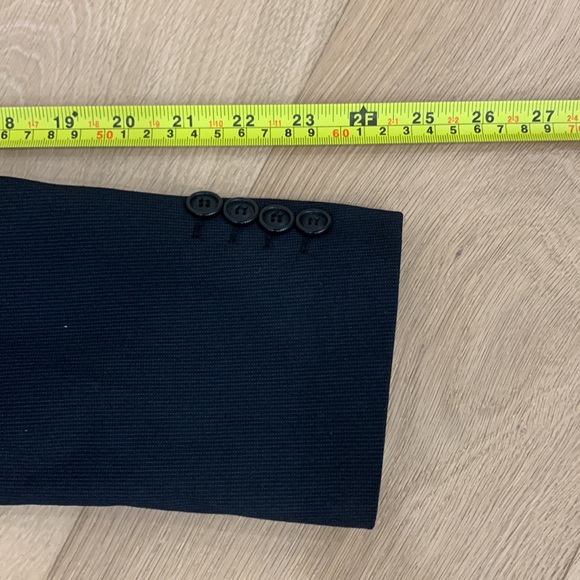 ZARA MAN NAVY WITH MICRO PINSTRIPES - 36R SLIM FIT - Picture 7 of 9